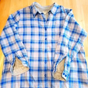 L.L.Bean flannel sherpa lined men's xl